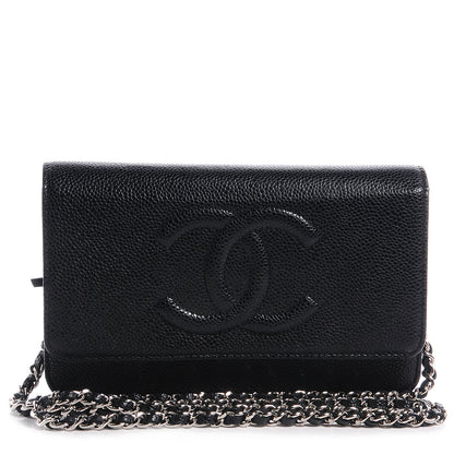 Chanel Caviar Timeless CC Wallet on Chain Black 1 of 9