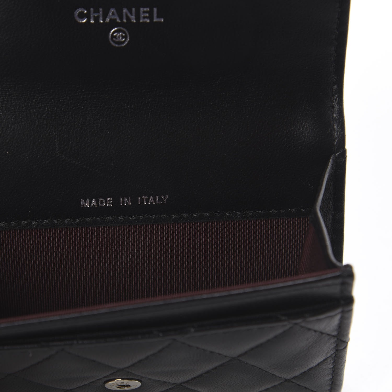 Chanel Lambskin Quilted Flap Card Holder Black 6 of 7