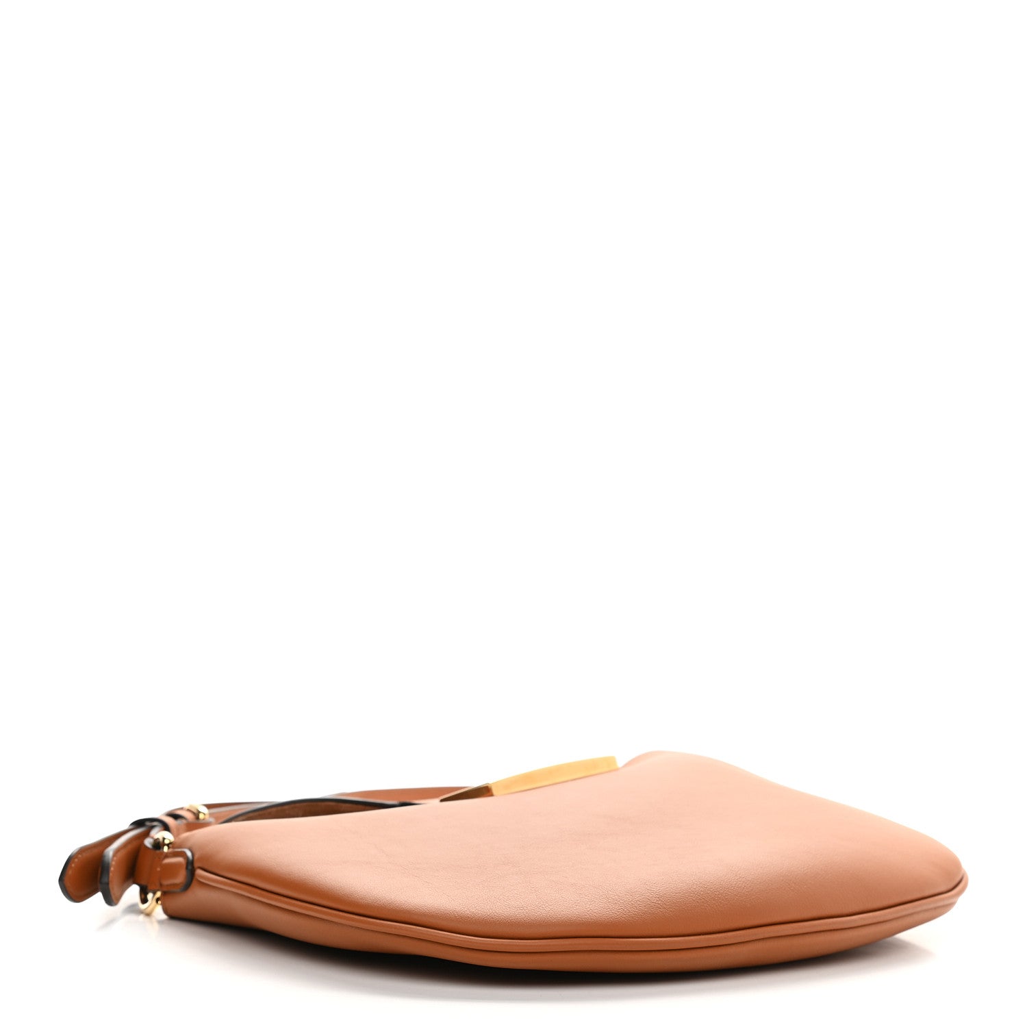 Fendi Vitello Grace Suede Small Croissant Hobo Brandy 4 of 8