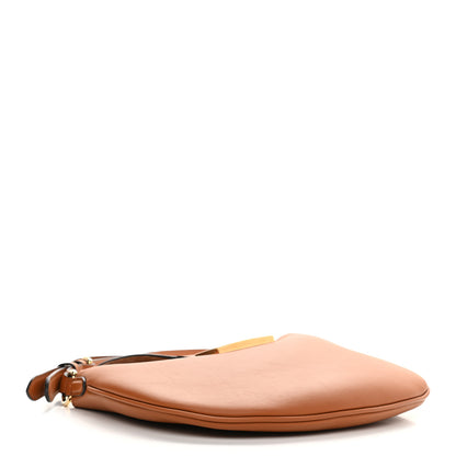 Fendi Vitello Grace Suede Small Croissant Hobo Brandy 4 of 8