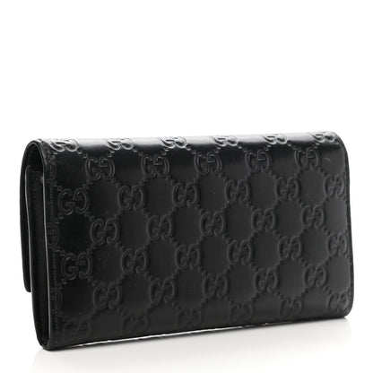 Gucci Guccissima Continental Flap Wallet Black 3 of 8