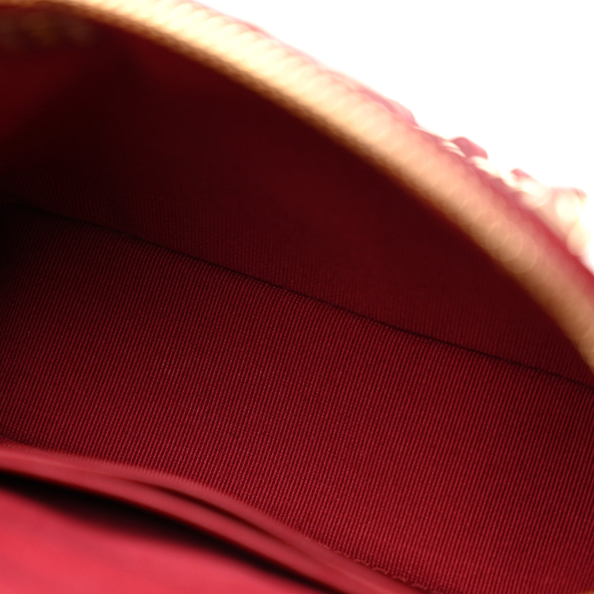 Patent Calfskin Quilted Shiny Coco Clutch With Chain Red