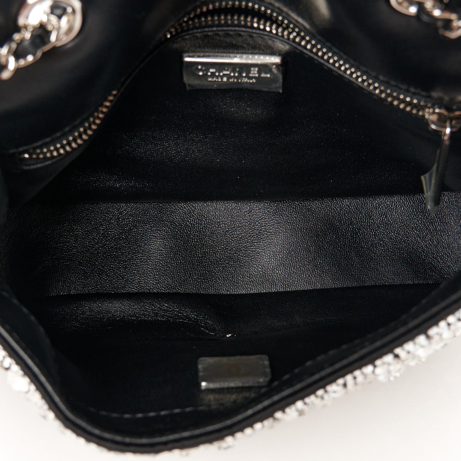 Chanel Satin Strass Mini Flap Silvery 5 of 12