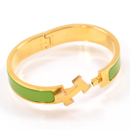 Hermes Enamel Narrow Clic Clac H Bracelet Green 5 of 6