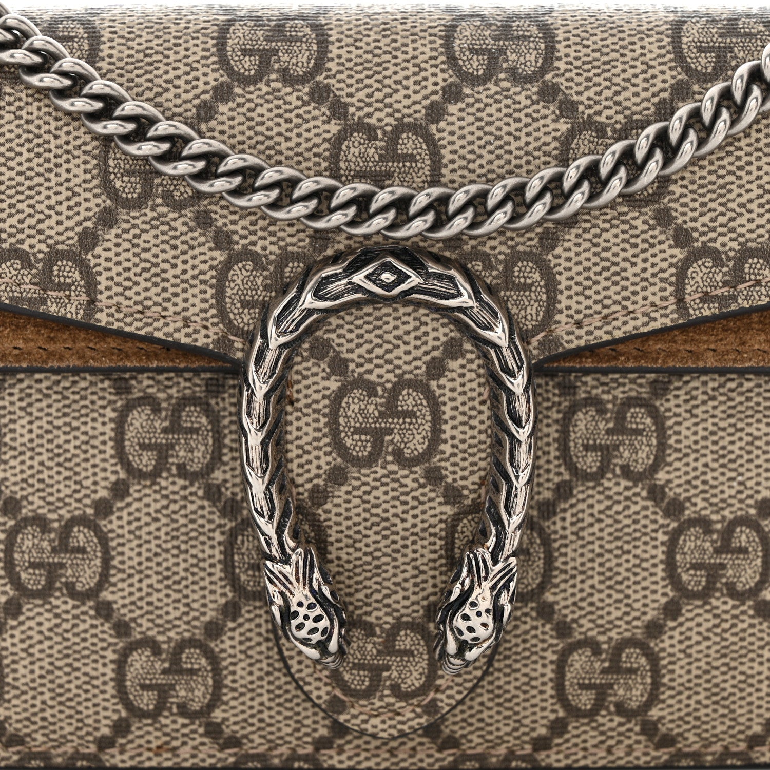 Gucci GG Supreme Monogram Super Mini Dionysus Shoulder Bag Taupe 7 of 11