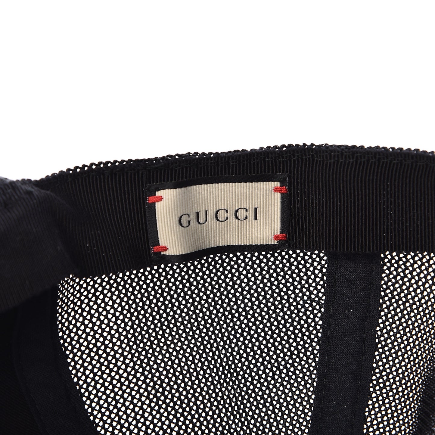 Grained Calfskin Logo Baseball Hat L Black