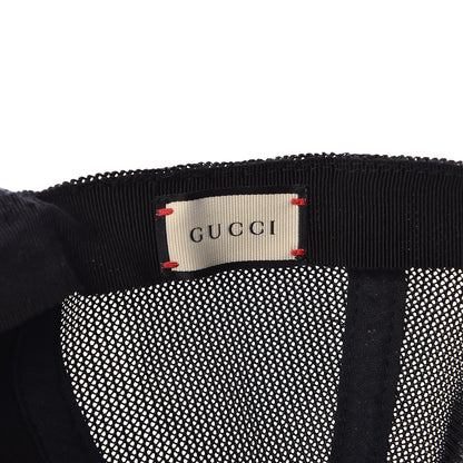 Gucci Grained Calfskin Logo Baseball Hat L Black 5 of 6
