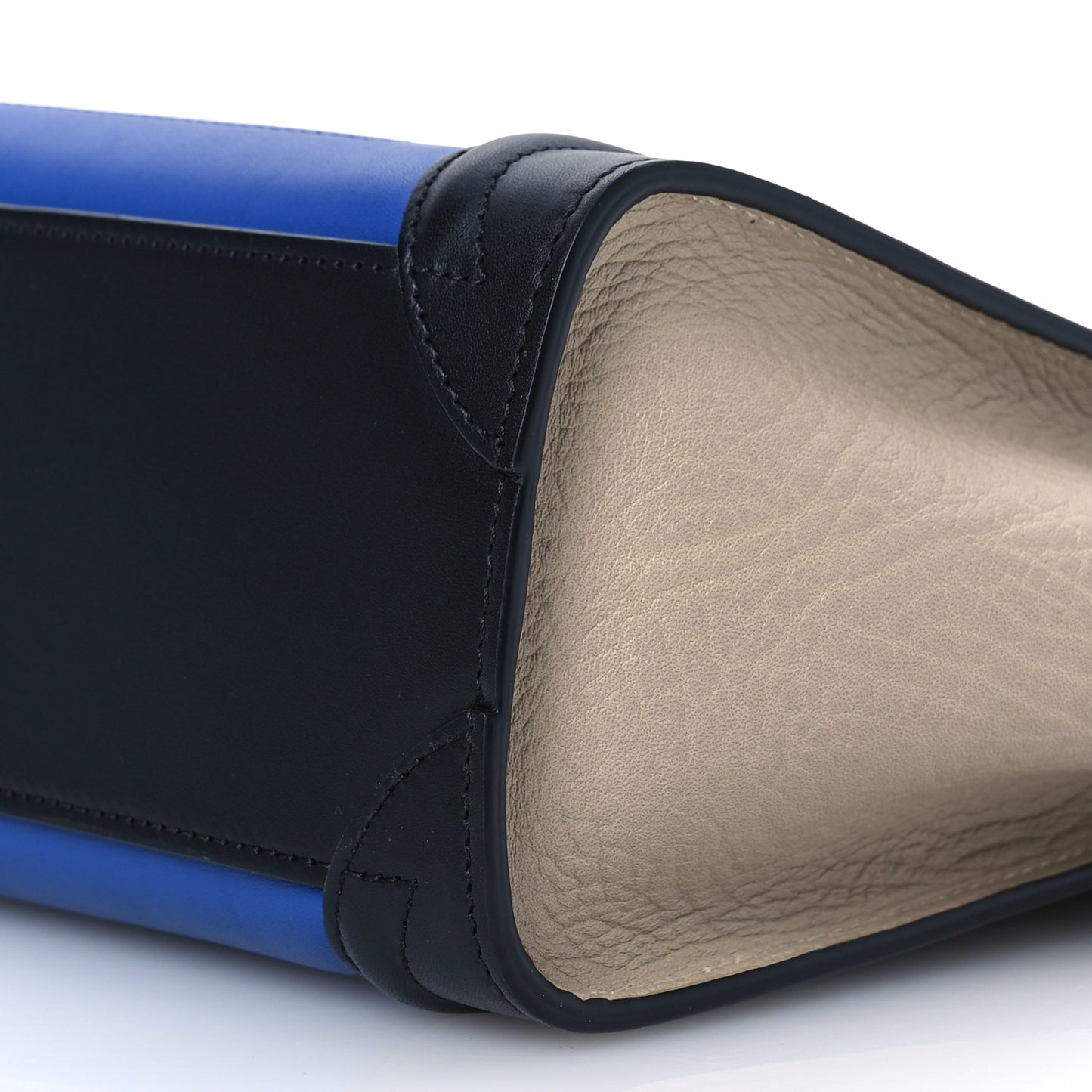 Smooth Calfskin Bullhide Nano Tri-Color Luggage Indigo