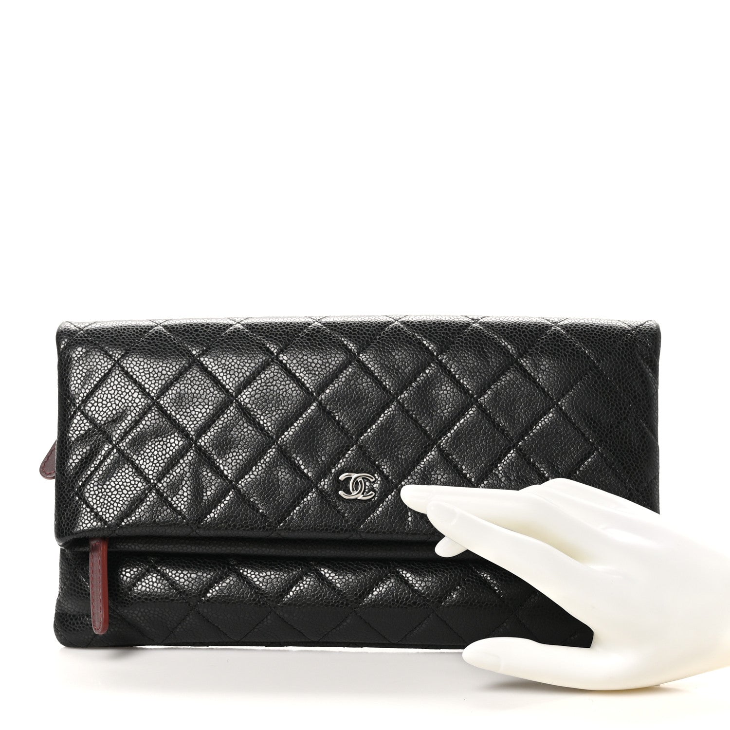 Chanel Caviar Quilted CC Beauty Clutch Black 2 of 9