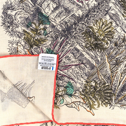 Hermes Cashmere Silk Le Jardin De Leila Au Bloc Shawl 140 3 of 4