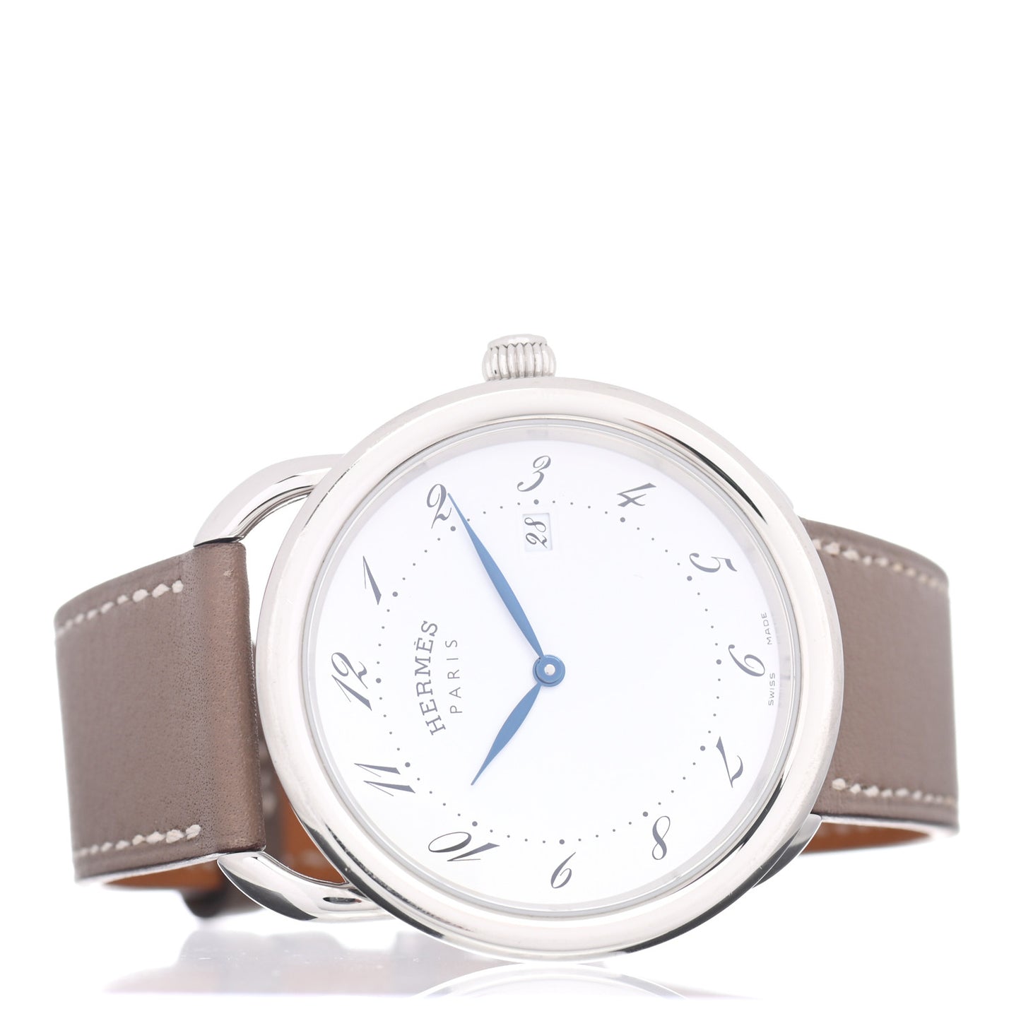Stainless Steel Swift 38mm Arceau Quartz Watch Etoupe