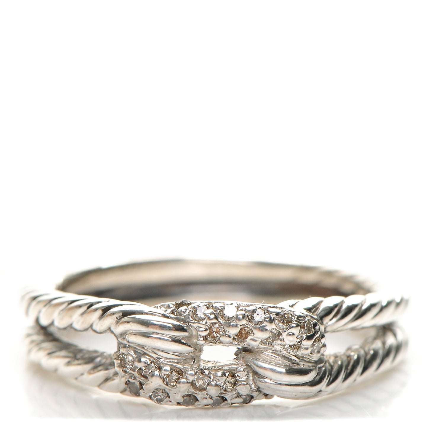 Sterling Silver Diamond Petite Loop Ring 53.5 6.75