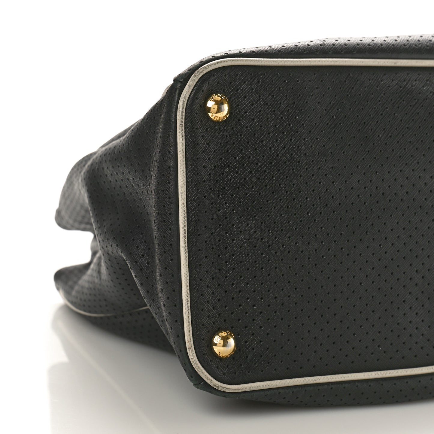 Saffiano Fori Perforated Lux Tote Black