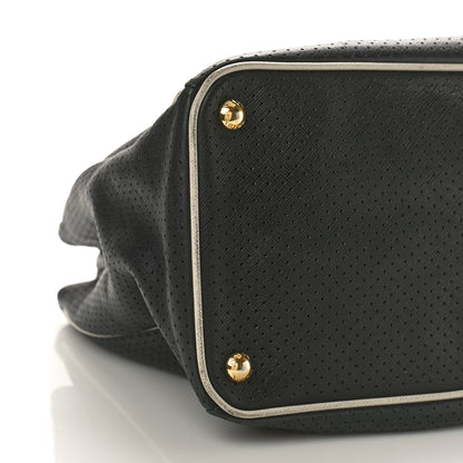 Prada Saffiano Fori Perforated Lux Tote Black 8 of 12