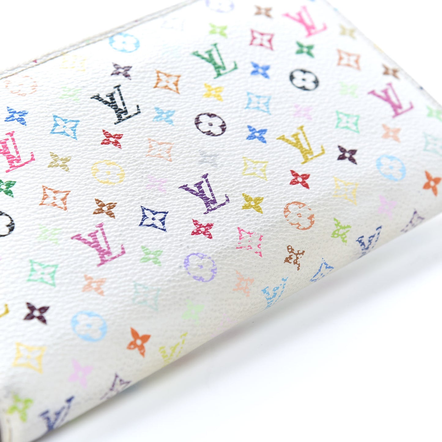 Monogram Multicolor Zippy Wallet White Litchi