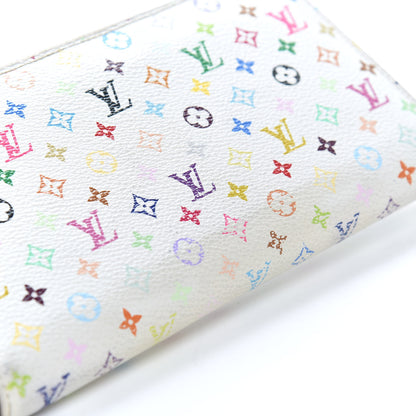 Louis Vuitton Monogram Multicolor Zippy Wallet White Litchi 9 of 10