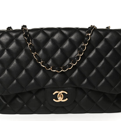 Chanel Lambskin Quilted Jumbo Single Flap Black 11 of 11