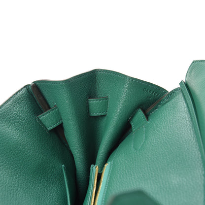 Hermes Taurillon Clemence Birkin 35 Vert Vertigo 25 of 35
