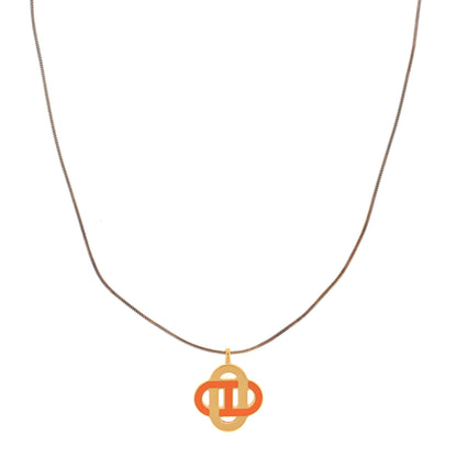 Hermes Lacquer Isatis Necklace Orange 1 of 6