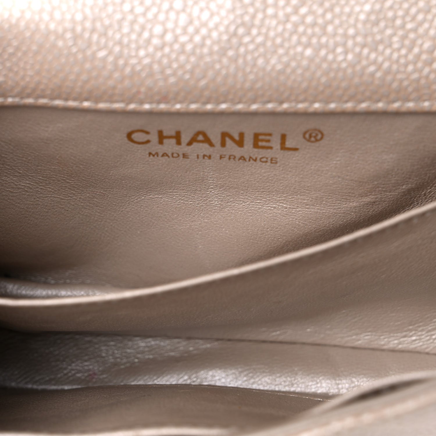 Chanel Iridescent Caviar Quilted Extra Mini Flap Beige 11 of 14