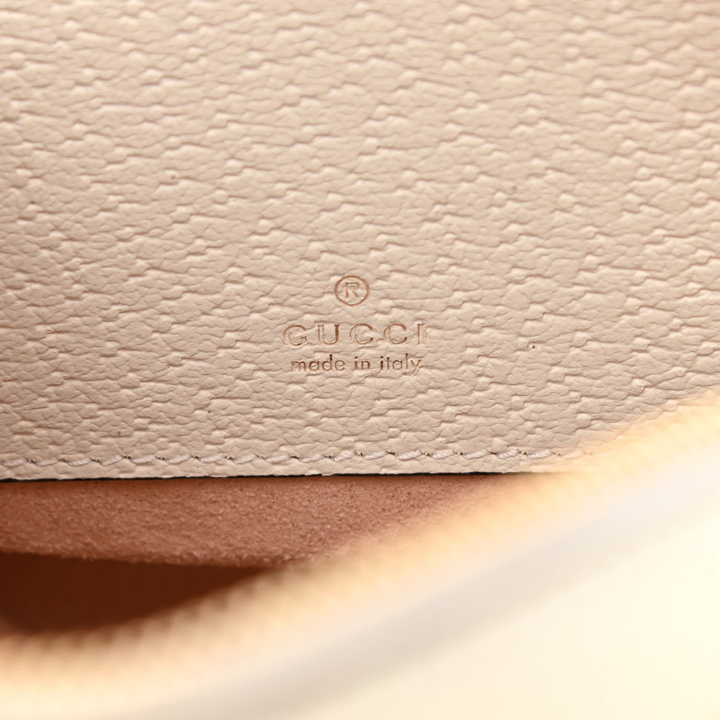 Textured Calfskin Web Mini Ophidia Round Backpack Mystic White
