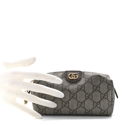 Gucci Soft GG Supreme Monogram Calfskin Small Ophidia Cosmetic Case Beige Ebony New Acero 2 of 11