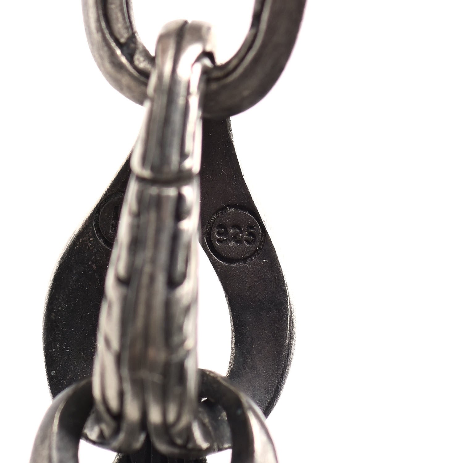 John Hardy Darkened Sterling Silver Asli Cross Necklace 6 of 7