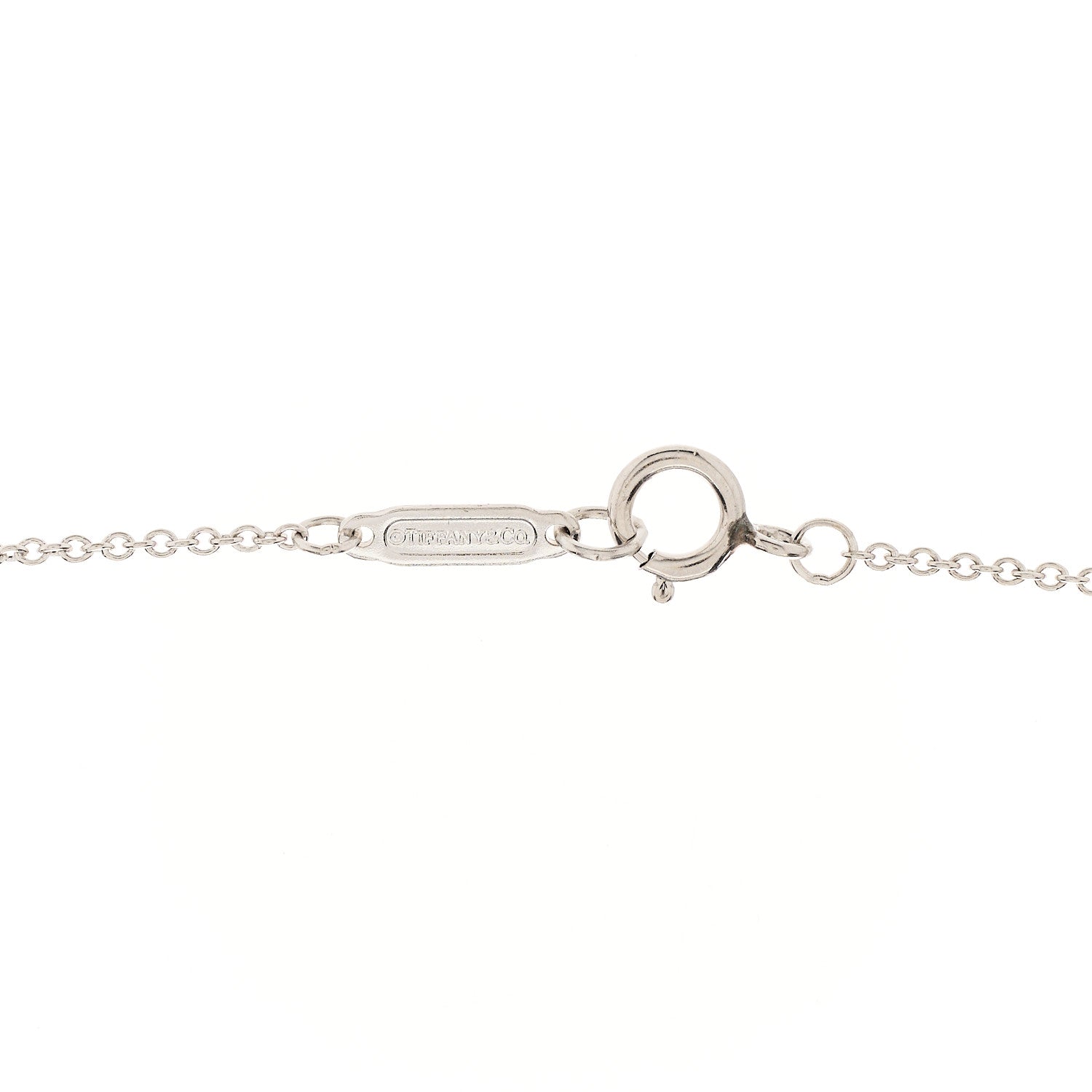 Tiffany Platinum Diamond .41ct Fleur De Lis Key Pendant Necklace 5 of 6