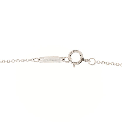 Tiffany Platinum Diamond .41ct Fleur De Lis Key Pendant Necklace 5 of 6