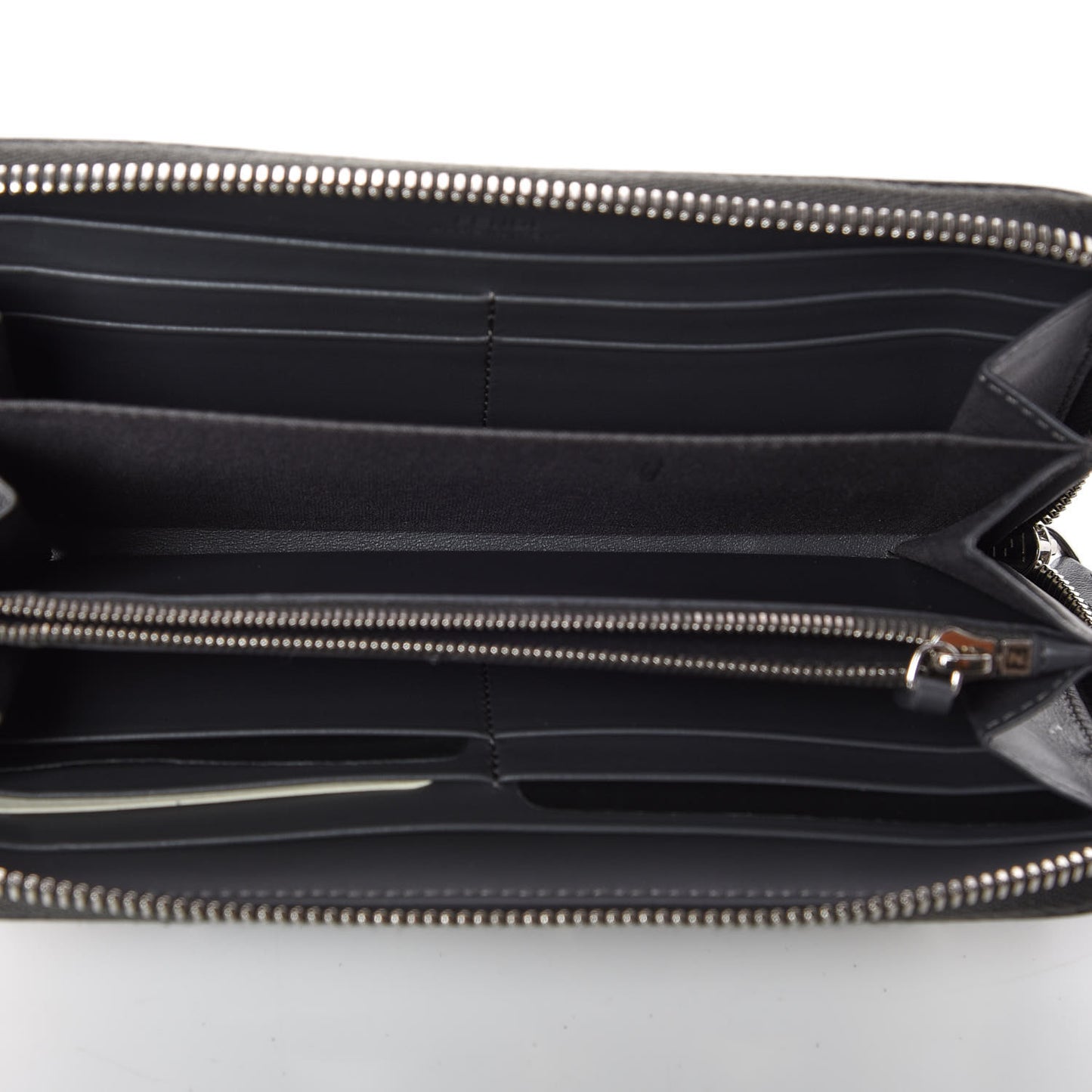 Vitello Liberty Studded Zip Around Wallet Asfalto Multicolor