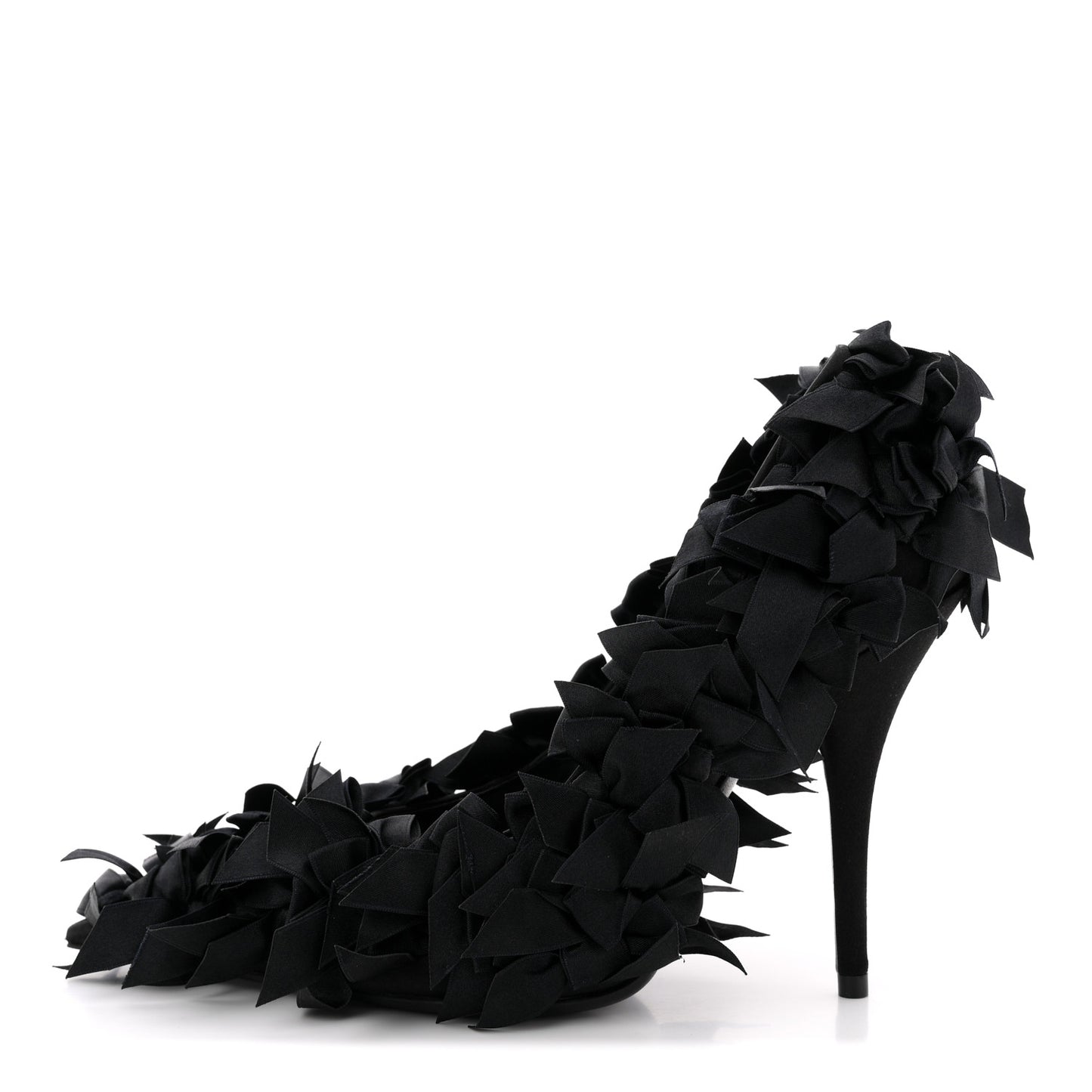 Satin Pointed Marie A Bows All Over 110mm Pumps  35 Black