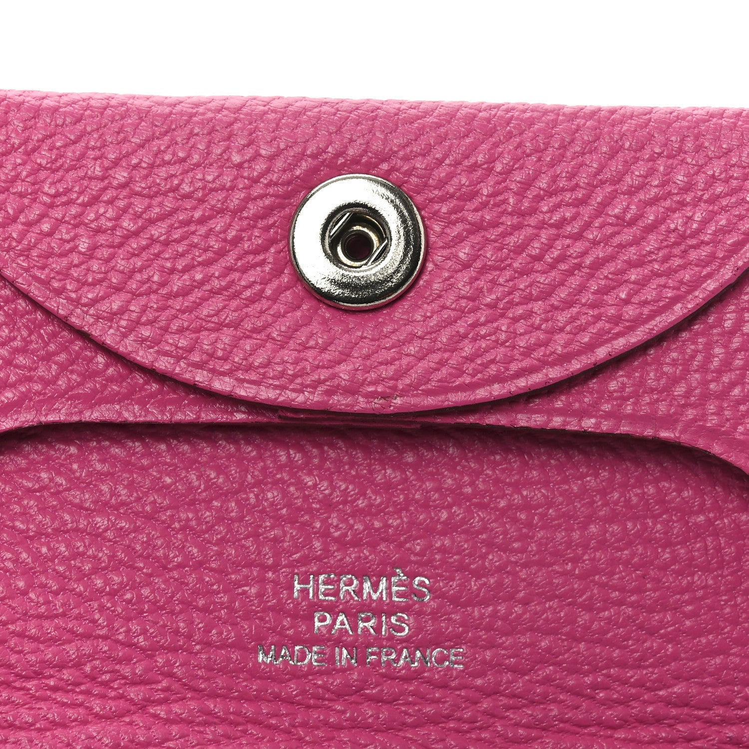 Hermes Chevre Mysore Bastia Coin Purse Rose Pourpre 6 of 8