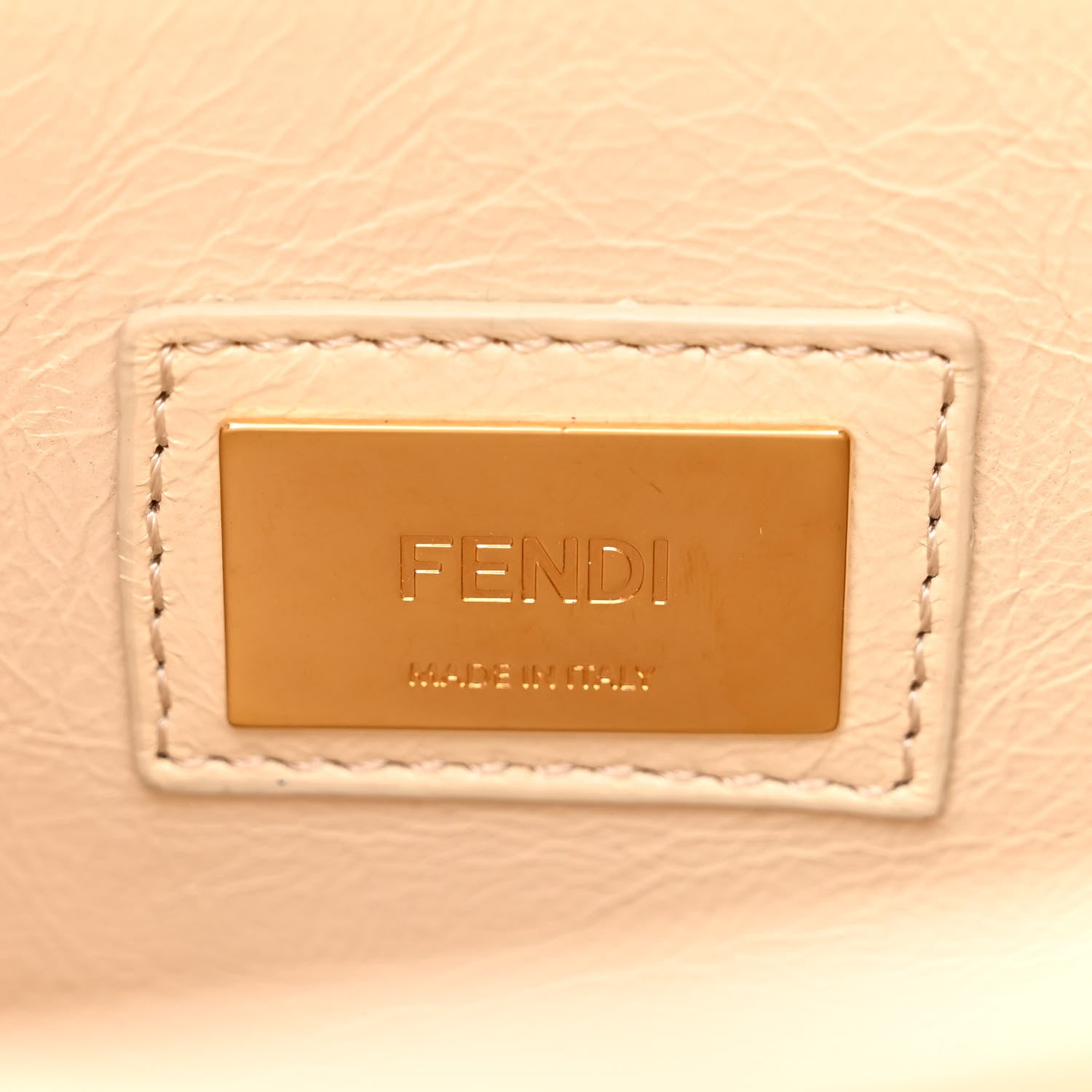 Fendi Agnello Old Shine Medium Peekaboo Iconic Satchel Camelia 7 of 14