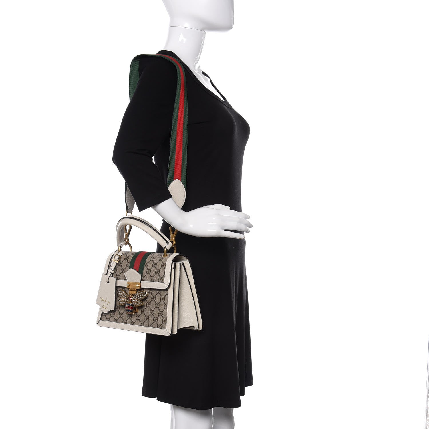 Gucci GG Supreme Monogram Small Queen Margaret Top Handle Bag White 2 of 11