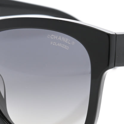 Chanel Acetate Polarized Square CC Sunglasses 5380 Black 7 of 8