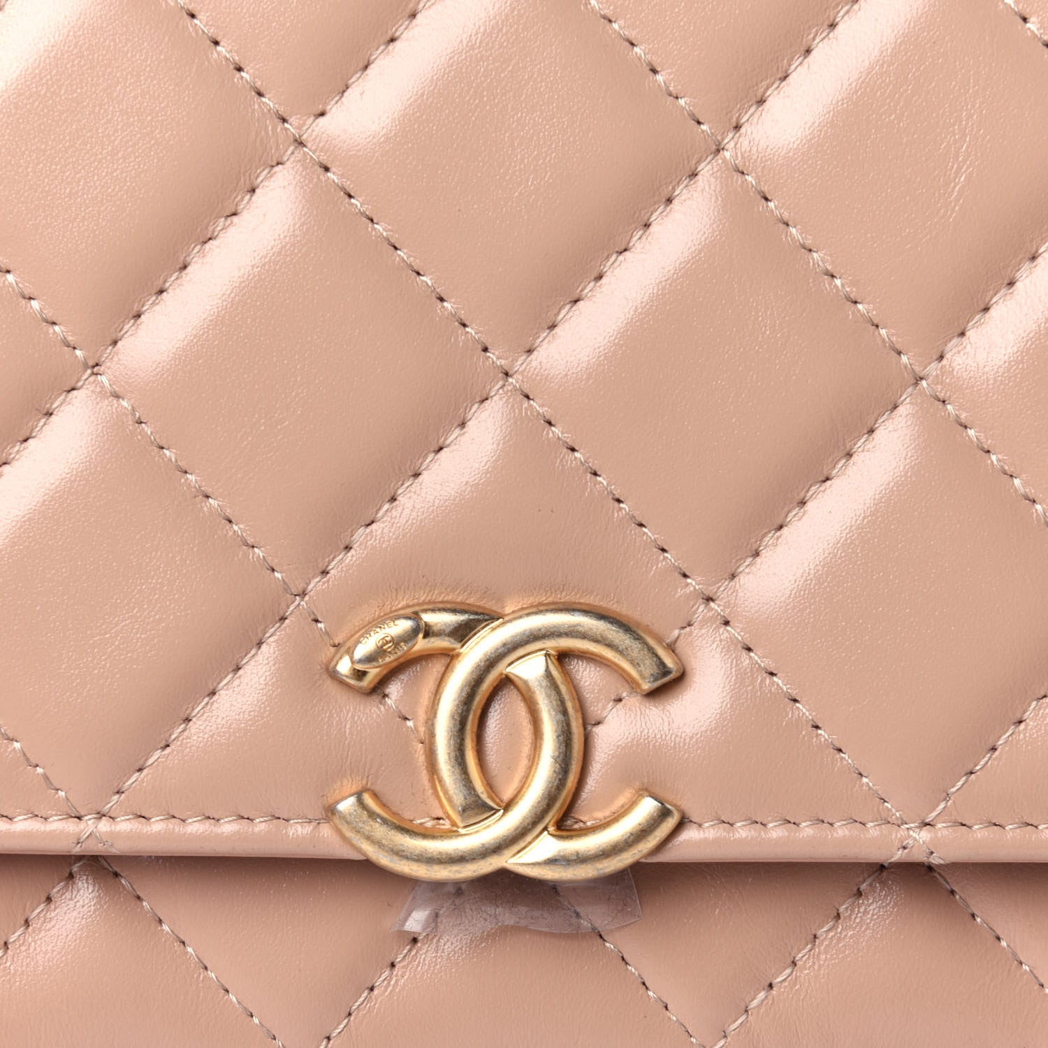 Chanel Calfskin Quilted Perfect Fit Wallet On Chain WOC Beige 12 of 15