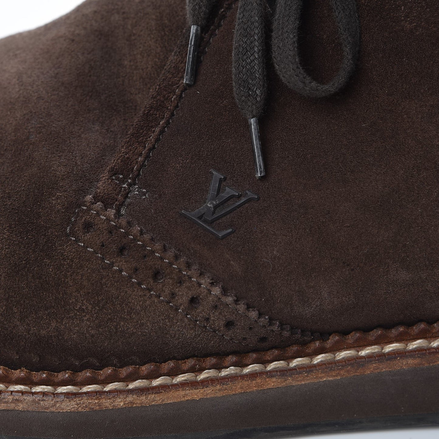 Mens Suede Brogues Boots 9.5 Brown