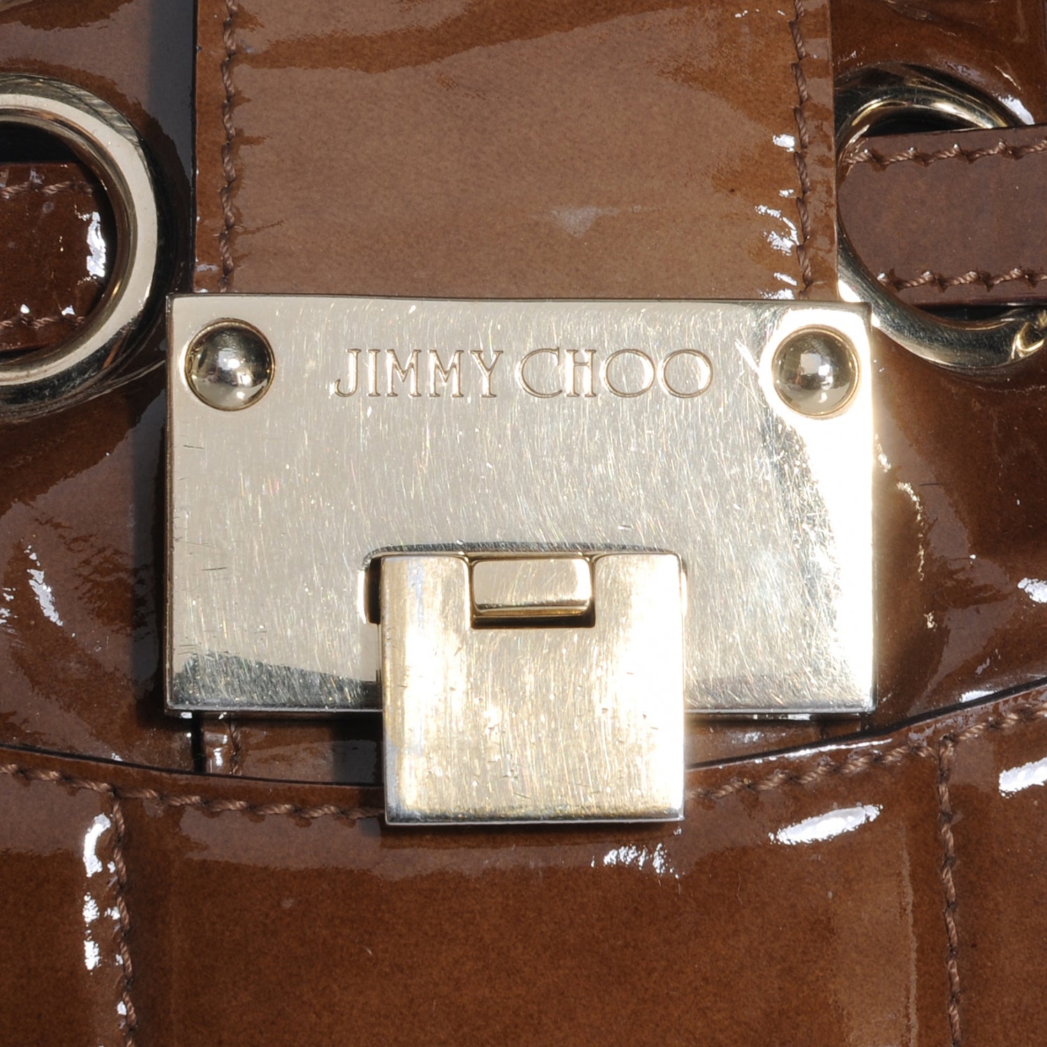 Jimmy Choo Patent Leather Ramona Brown 7 of 7