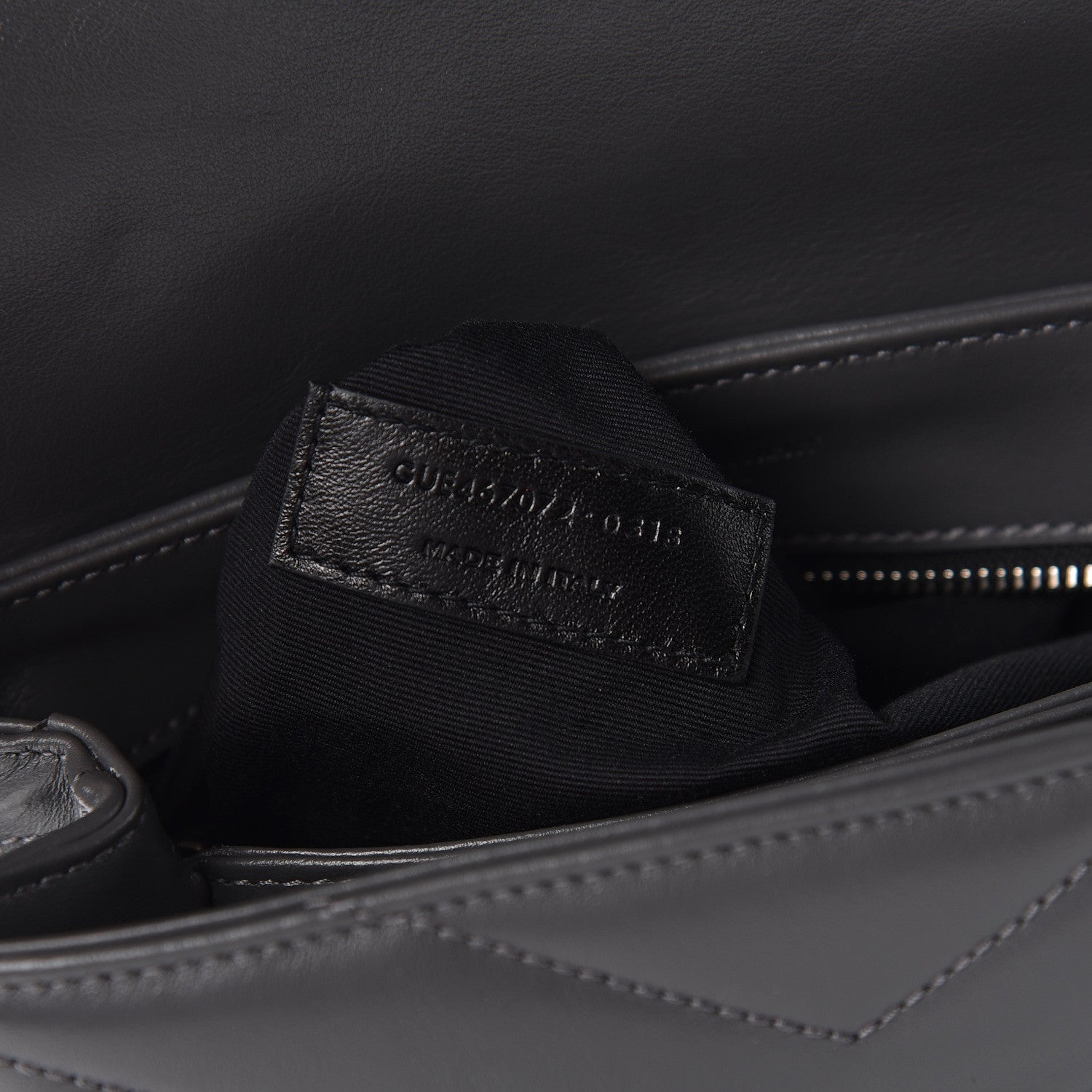 Saint Laurent Calfskin Y Quilted Monogram Toy Loulou Crossbody Bag Storm 7 of 11