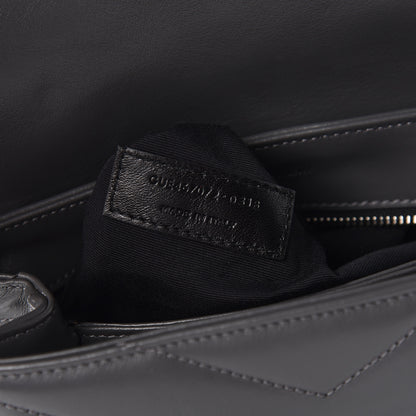 Saint Laurent Calfskin Y Quilted Monogram Toy Loulou Crossbody Bag Storm 7 of 11