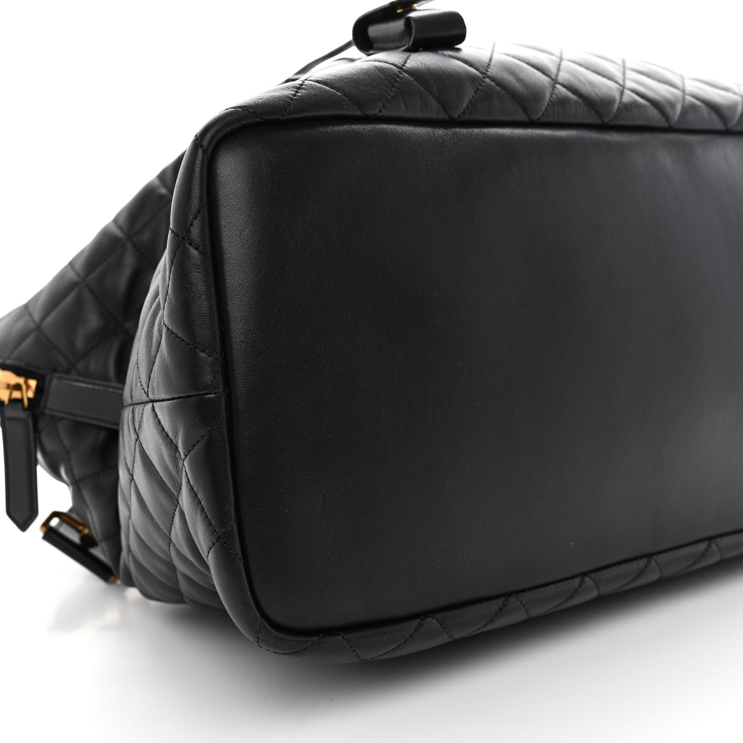 Calfskin Quilted ES Giant Travel Bag Black