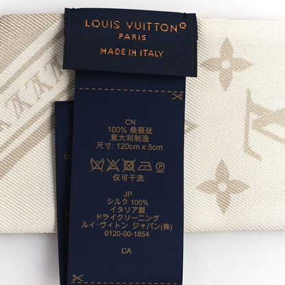 Louis Vuitton Silk Monogram Malletage BB Bandeau Ivoire 3 of 3