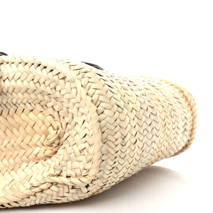 Chloe Raffia Small Grain Calfskin Medium Marcie Basket Tan 7 of 8