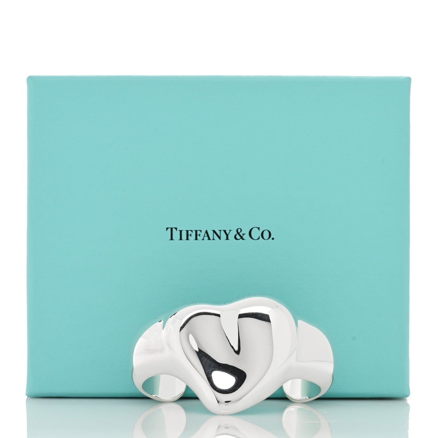 Tiffany Sterling Silver Elsa Peretti Full Heart Cuff Bracelet 4 of 4