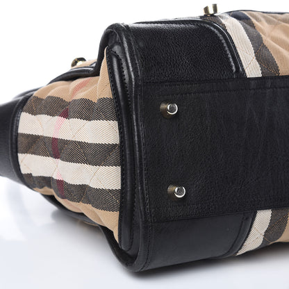 Burberry House Check Quilted Large Manor Tote Black 10 of 18