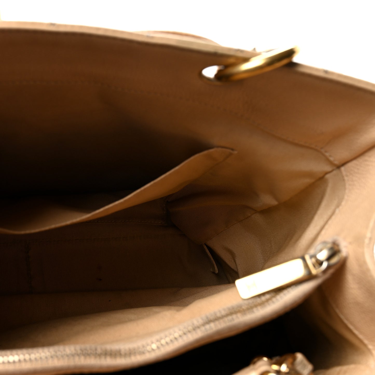 Caviar Quilted Grand Shopping Tote GST Beige Clair