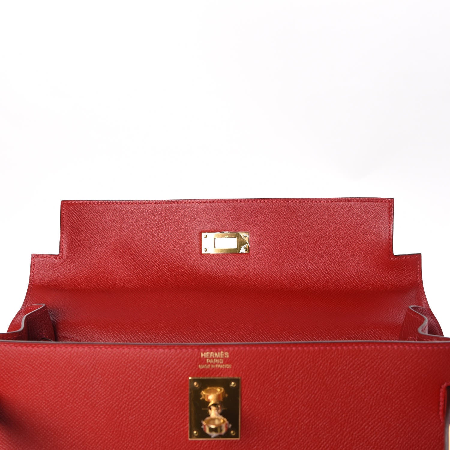 Hermes Epsom Kelly Sellier 32 Rouge Casaque 14 of 39