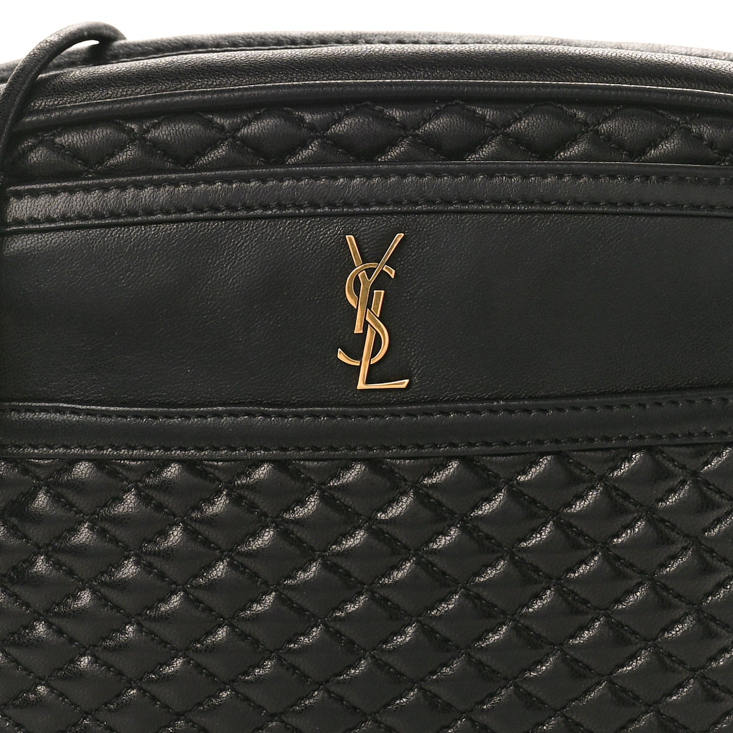 Lambskin Quilted Victoire Camera Bag Black