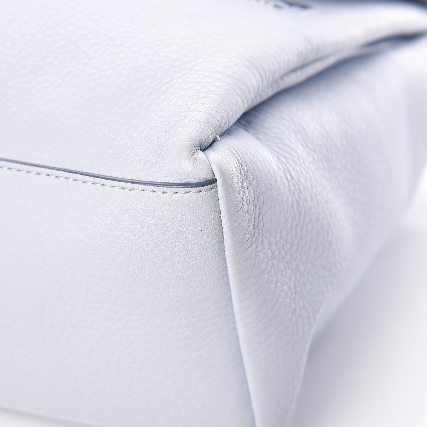 Calfskin Small Pandora Pure Flap Bag Light Blue