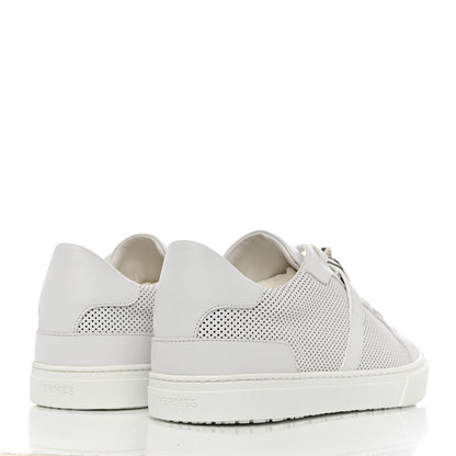 Hermes Calfskin Perforated Day Sneakers 41.5 White 4 of 9